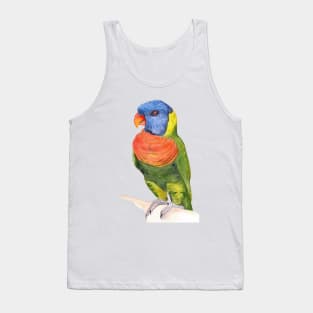 rainbow lorikeet parrot australian bird watercolor Tank Top